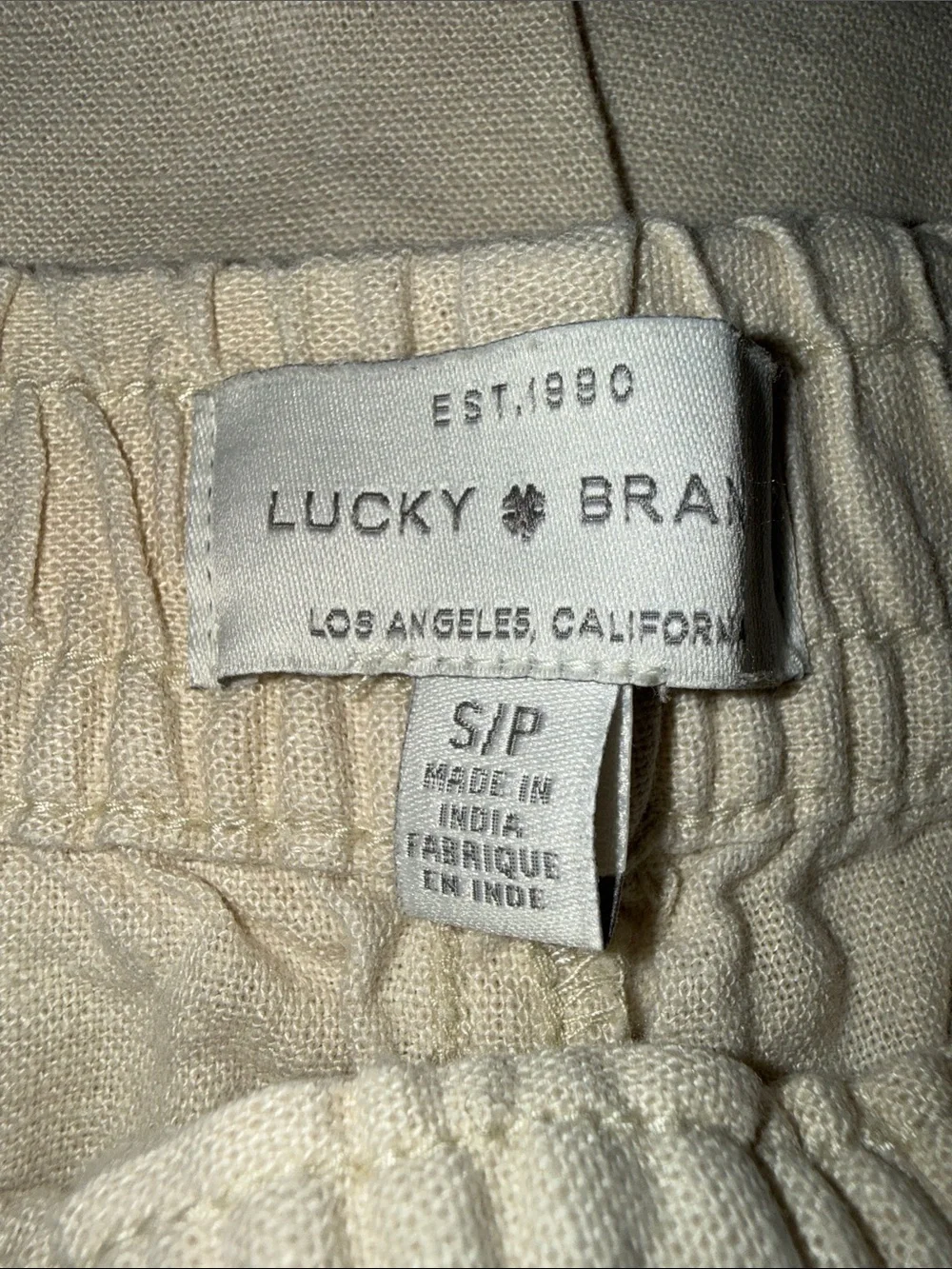 Lucky Brand Women Linen Drawstring Crop pants